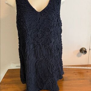 Coldwater Creek Midnight Textured Sleeveless Top